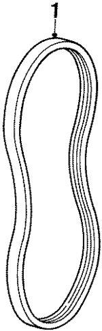 25534241 - Maintenance &amp; Lubrication: Serpentine Belt for Buick: Skylark, Somerset, Somerset Regal | Oldsmobile: Achieva, Calais, Cutlass Calais | Pontiac: Grand Am Image