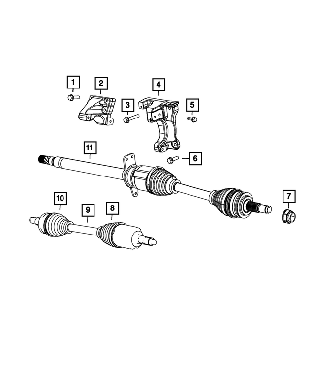 6105050AA - Front Wheel Drive; Diff and Drive Line: Hex Flange Head Bolt, Mounting for Mopar Image