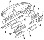 1266800091 - Body: Glove Box for Mercedes-Benz Image