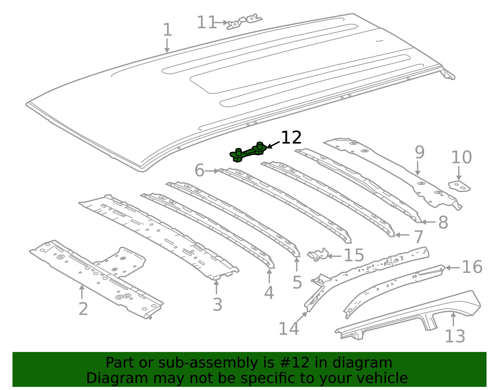 Toyota OEM Roof Luggage Carrier Side Rail Bracket 63187-48020