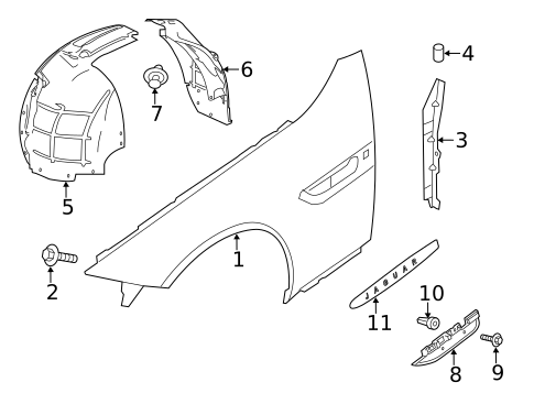 Exterior Trim - Fender for 2014 Jaguar XKR #0