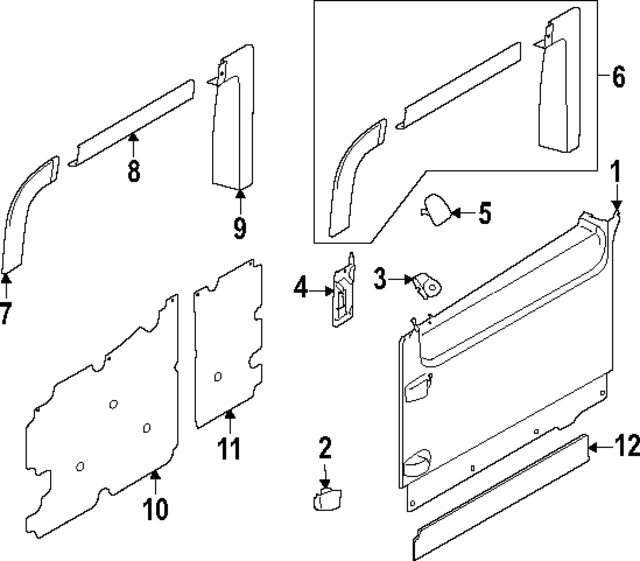 KK3Z6127411AB - : Lower Molding for Ford: E-Transit Image