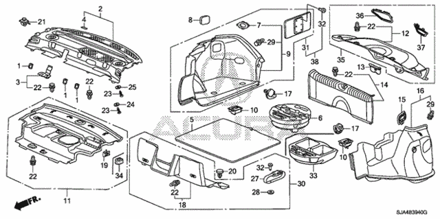 Rear Tray - Trunk Lining for 2007 Acura RL #0