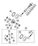 52111600AB - Rear Axle; Corporate 235 MM; Differential and Drive Line: Drive Pinion Bearing Shim for Mopar Image