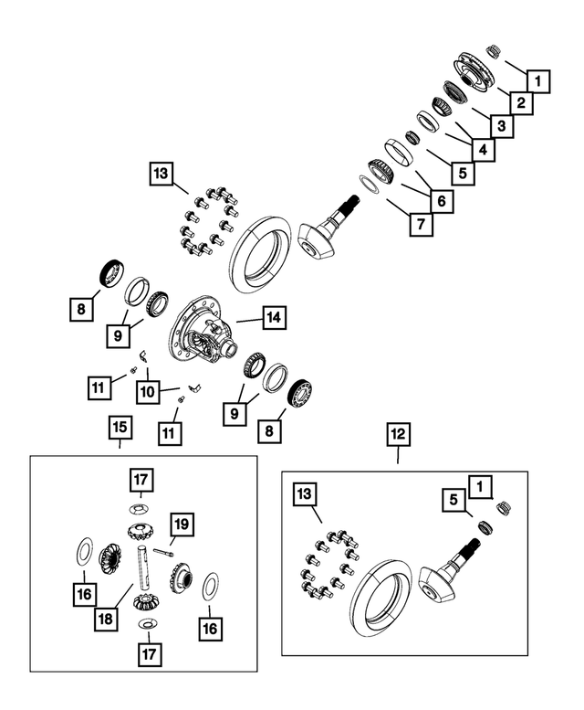 52111600AB - Rear Axle; Corporate 235 MM; Differential and Drive Line: Drive Pinion Bearing Shim for Mopar Image image