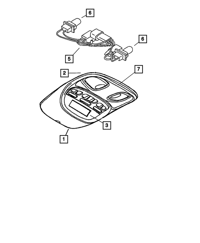 « 1BZ08BD1AA – Instrument Panel and Radios and Consoles : Console Suspendue Logement pour Mopar Image »