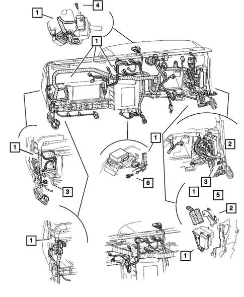 Wiring-Instrument Panel for 2004 Dodge Dakota #0