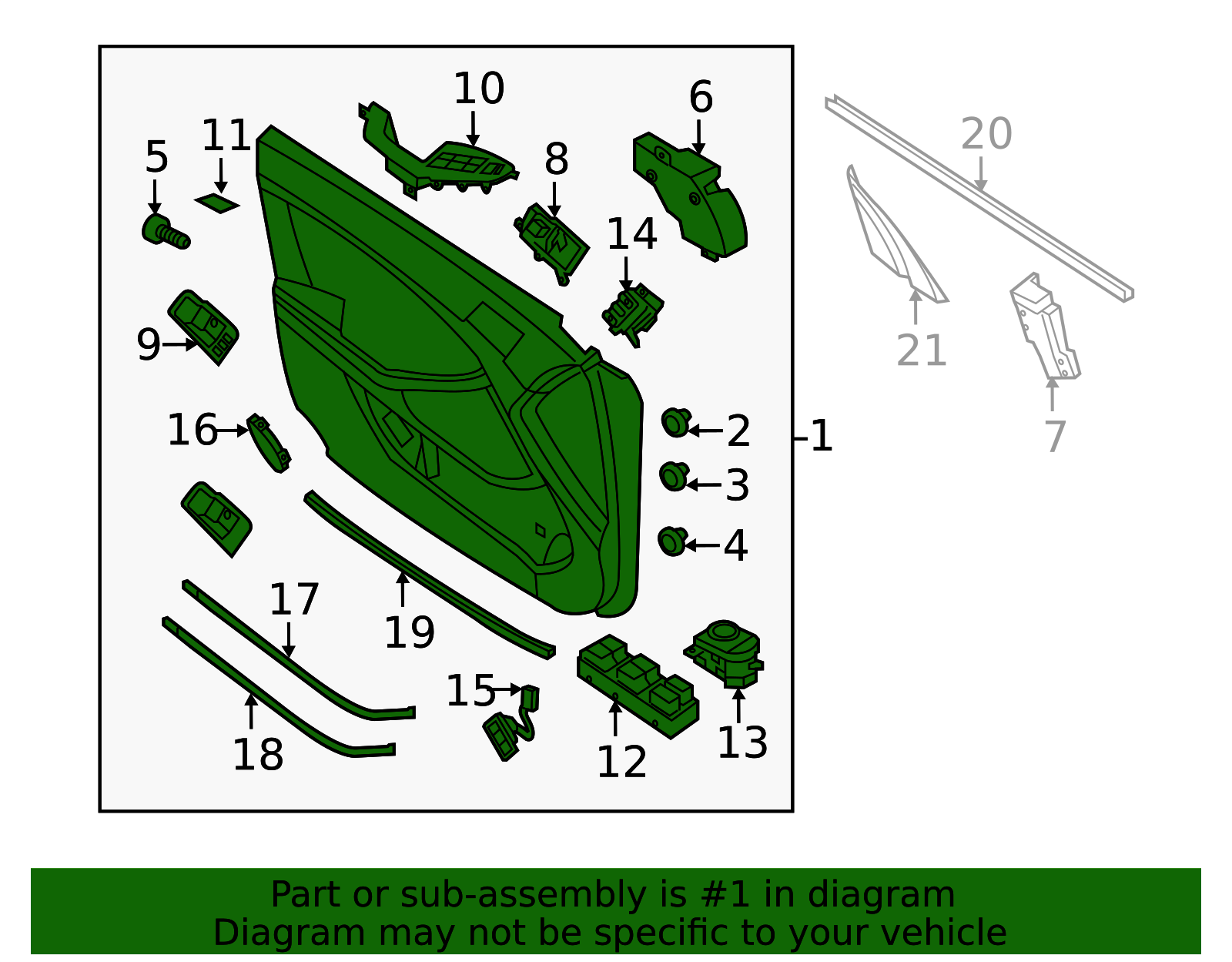82303-4C040DA3 - Door Trim Panel 2014-2015 Kia Optima | Kia.Parts