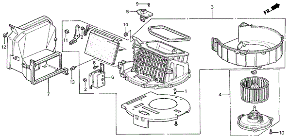 Heater Blower (1) for 1997 Acura Integra #0