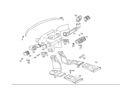 Air Ducting for 1998 Mercedes-Benz C280 #0