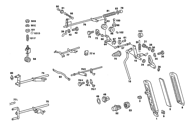 4603011115 - : Rod for Mercedes-Benz: 450SE, 450SEL Image
