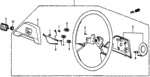 53110SB3673ZA - Chassis: WHEEL, STEERING *NH1L* (NIPPON PURASUTO) (BLACK) for Honda Image