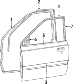 MB258817 - Body: Weatherstrip for Dodge: Colt Image