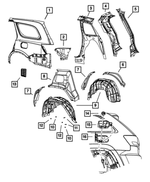 68085192AG - : Body Side Aperture Outer Panel, Right for Mopar Image