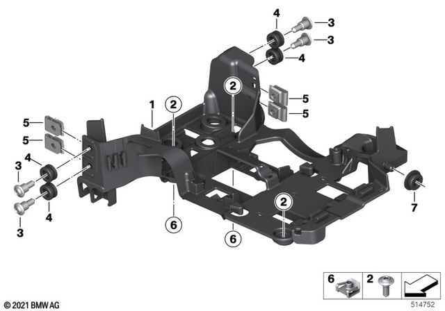 61217923947 - General Electrical System: Lid, Battery Tray -  for BMW-Motorrad Image