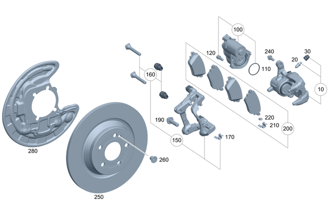 4204502 - : Rear Disk Brake Pads for Mercedes-Benz Image