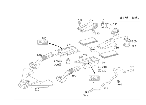 Air Intake, Gasoline Vehicles for 2008 Mercedes-Benz CLK 63 AMG&reg; #0