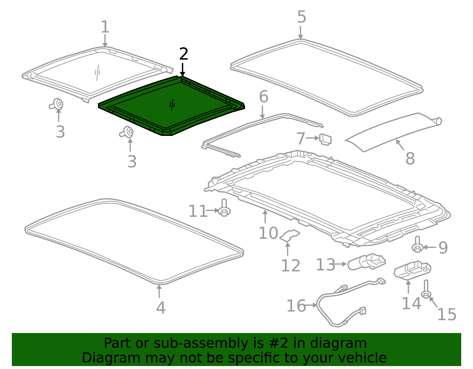 84374349 - Sunroof Glass 2018-2024 GM | GMC Parts Canada