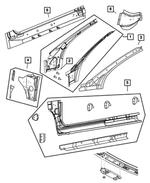 4724333AC - Body Sheet Metal Except Doors: Windshield Header Inner Frame Frame, Left for Mopar Image