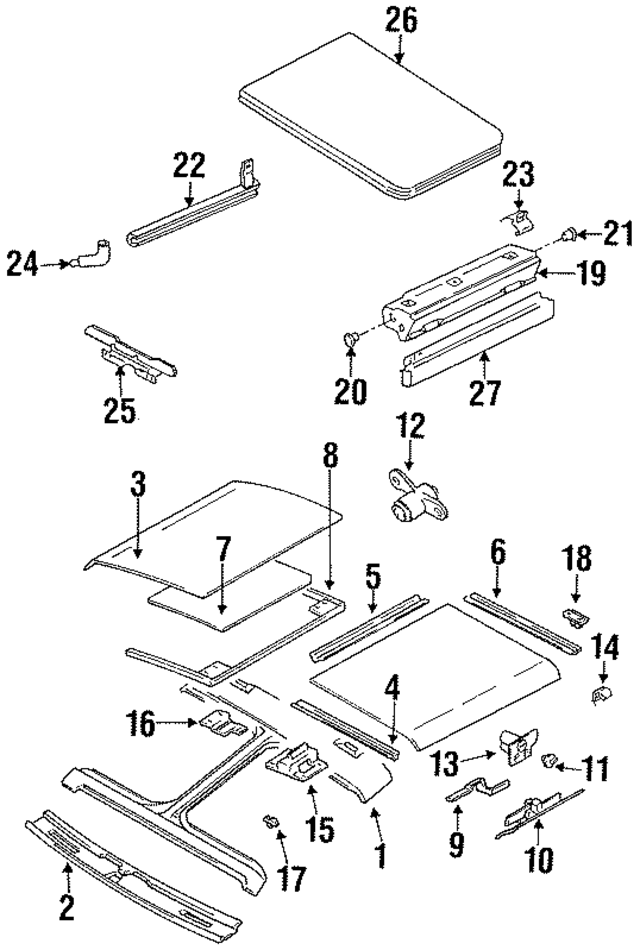 7686380M10 - : Weatherstrip for Nissan Image
