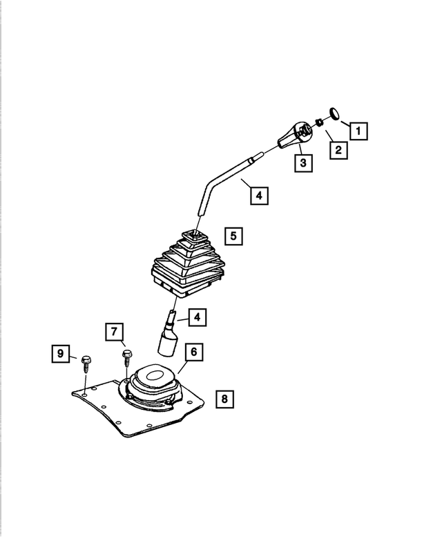 « 52104166AB – Manual Transmission 5 Speed : Sélection De Rapport Levier pour Mopar Image »