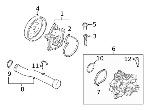 Water Pump for 2014 Mini Cooper Paceman #0