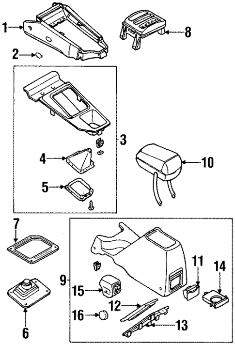 Center Console for 2001 Kia Sportage #0