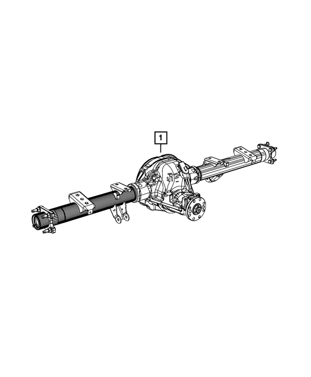 68003419AA - Rear Axle; Corporate 235 MM; Differential and Drive Line: Service Rear Axle for Mopar Image