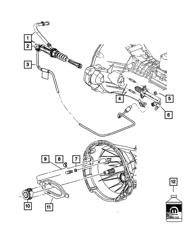 52125156AF - Clutch: Hydraulic Clutch Tube for Mopar Image