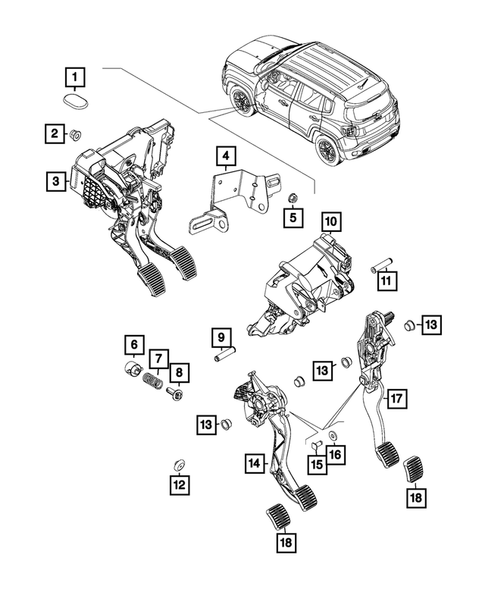 Brake Pedals for 2016 Jeep Renegade #3