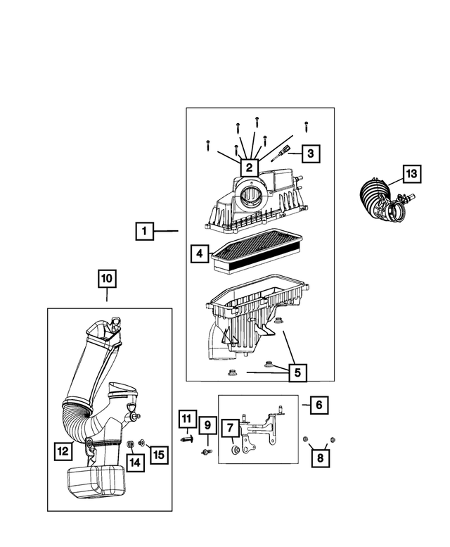 68292848AE - Fuel: Air Cleaner Hose for Mopar Image