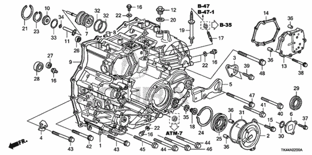 AT Transmission Case (5AT) for 2011 Acura TL #0