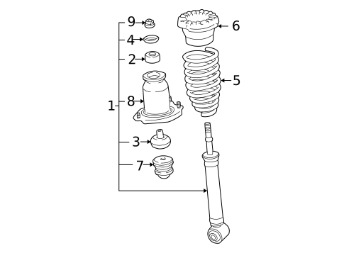 Struts & Components for 2005 Toyota Matrix #1