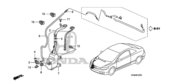 Windshield Washer (KA) (KX) for 2010 Honda Civic #0