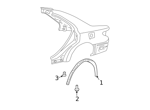 Exterior Trim - Quarter Panel for 2003 Lexus ES300 #0