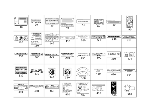 Type Plate, Guide Signs for 2007 Mercedes-Benz R 320 #0