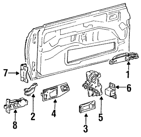 Latch & Hinges for 1985 Mercedes-Benz 300D #0