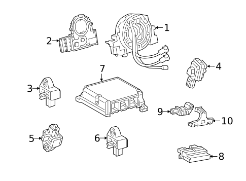 Air Bag Components for 2025 Lexus ES300h #1