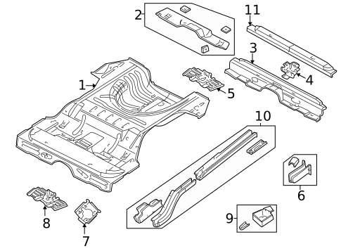 Rear Floor & Rails for 2003 Chrysler Sebring #0