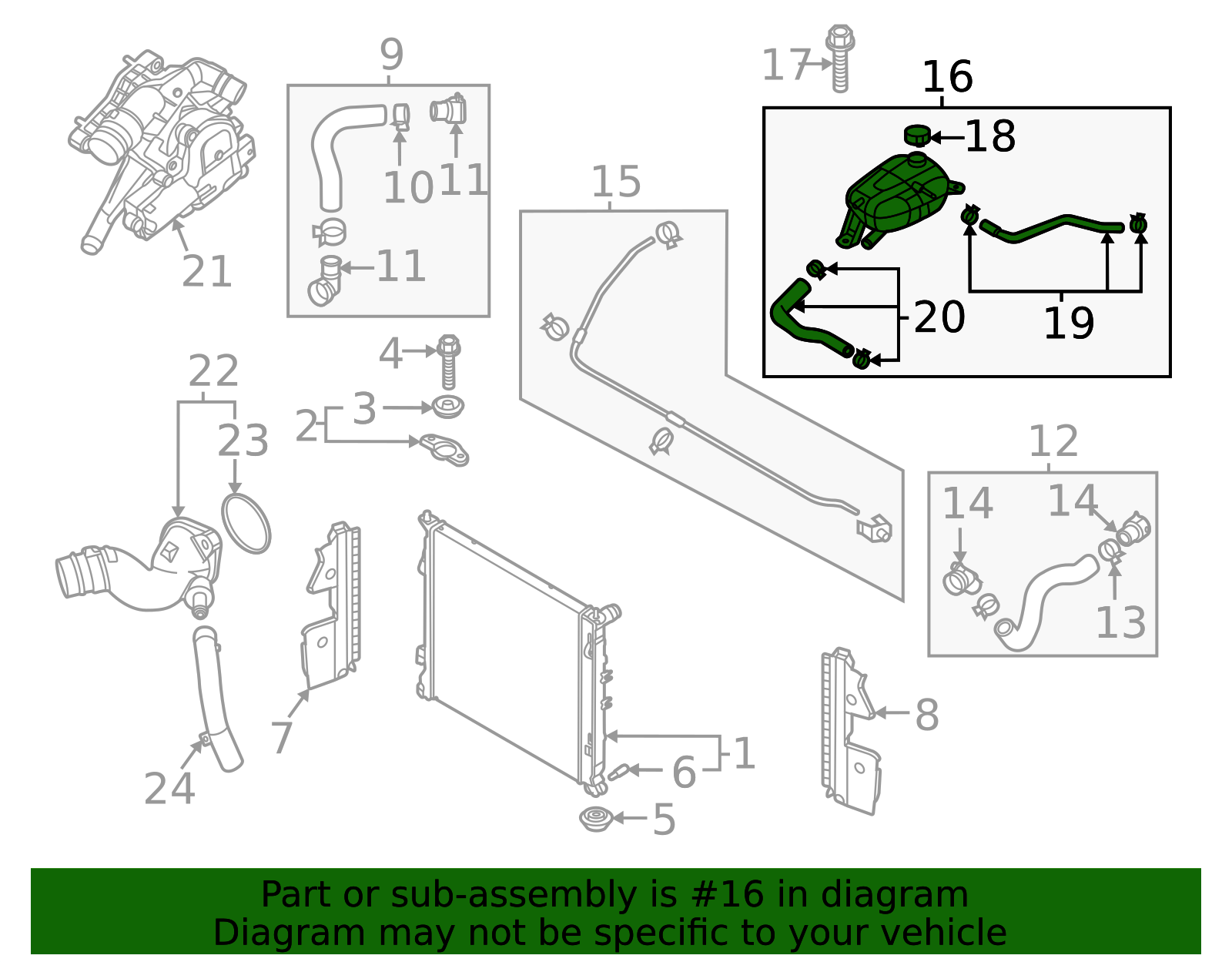 2021-2024 Kia K5 Reservoir Assembly 25430-L3000 | TascaParts.com