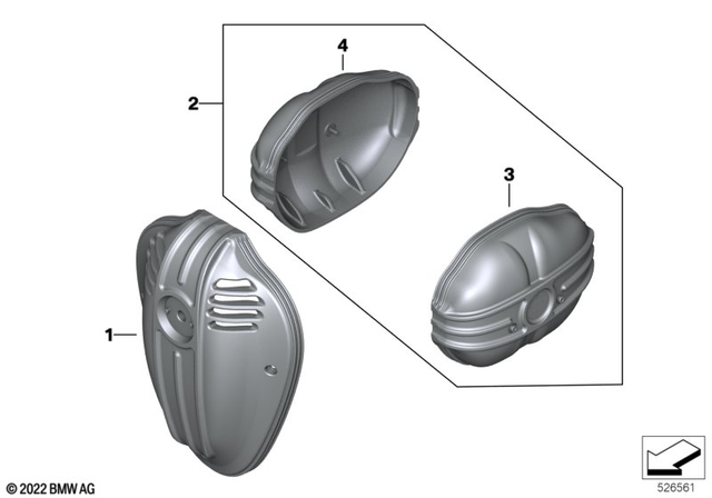 77122463941 - Design: Cylinder Head Cover Black Right - Rsd for BMW-Motorrad Image