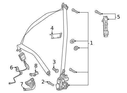Seat Belt for 2022 Mercedes-Benz GLS63 AMG #0
