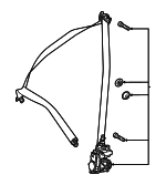 16786017028U14 - Electrical: Retractor Assembly for Mercedes-Benz Image