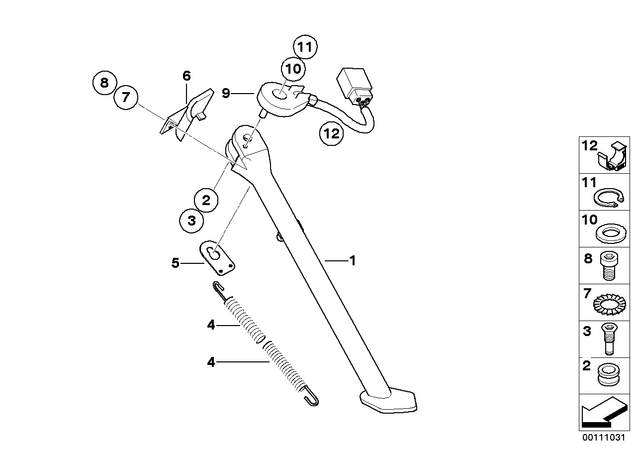 46537661514 - : Side Stand - Cr for BMW-Motorrad Image