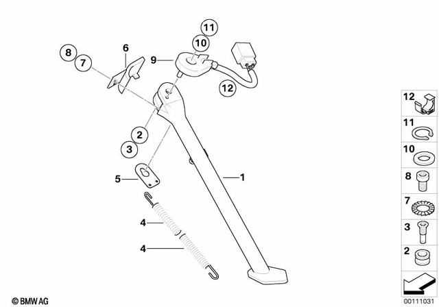 46537661514 - Frame and Mounting Parts: Side Stand - Cr for BMW-Motorrad Image