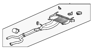 86825340 - : Part# 86825340 Exhaust Muffler with Exhaust Pipe for Cadillac: CT5 Image