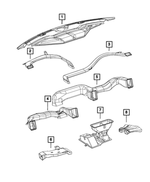 68050665AA - Air Conditioners and Heaters: Demister Duct for Mopar Image