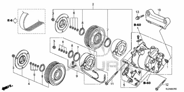 A/C Air Conditioner (Compressor) (L4) for 2013 Acura TSX #0