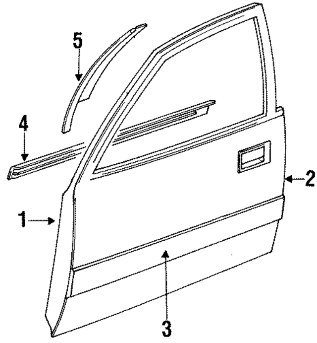 8028550J60 - Body: Front Molding for Infiniti Image