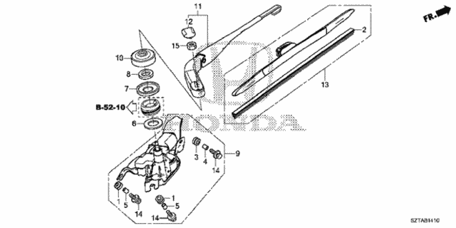 Rear Wiper for 2016 Honda CR-Z #0